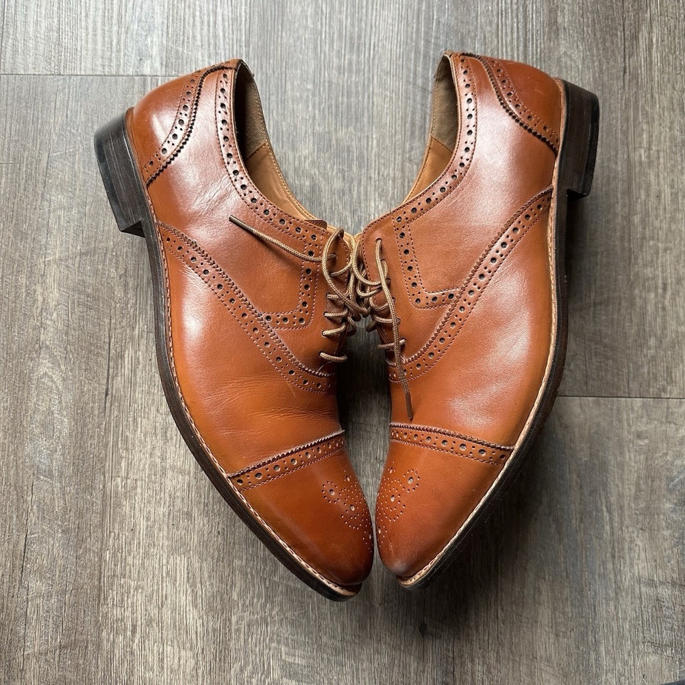 Beckett Simonon NEW Durant Oxford Orange Leather - Men's Size 12‎ Luxury Leather